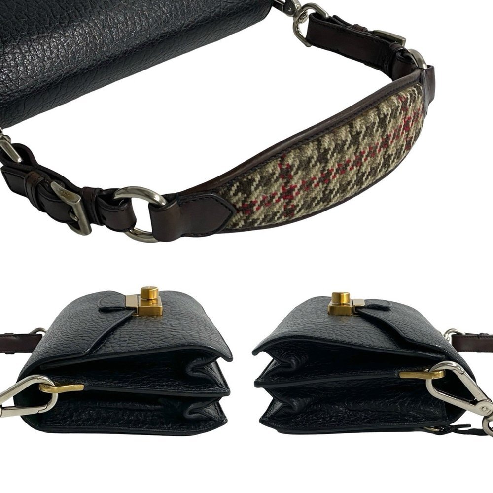 PRADA Black Leather Shoulder Bag - Picture 5 of 8